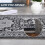 Vintage floral medallion area rug black 6x9 ft 4