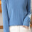 Damenpullover Herbst Winter Freizeit Langarm Rundhalsausschnitt Unifarbenes Oberteil Wärmend Bequemer Pullover (Hellblau Nr. 5, M) 4