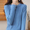 Damenpullover Herbst Winter Freizeit Langarm Rundhalsausschnitt Unifarbenes Oberteil Wärmend Bequemer Pullover (Hellblau Nr. 5, M) 6