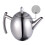 Stainless Steel Tea Pot with Inner Strainer for Kitchen Use Silver 1 5L 2