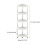 Rustproof 5-Tier Corner Shower Organizer with Wheels & Drain Holes, White 3