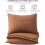 Σετ παπλωμάτων Burnt Orange Twin Size - Μαλακό κάλυμμα από μικροΐνες με 1 κούμπωμα, ελαφρύ 7