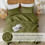 Olive Green Microfiber Quilt Set King 3-Piece 4