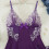 Camicia da notte da donna in pizzo trasparente, viola, taglia piccola 5