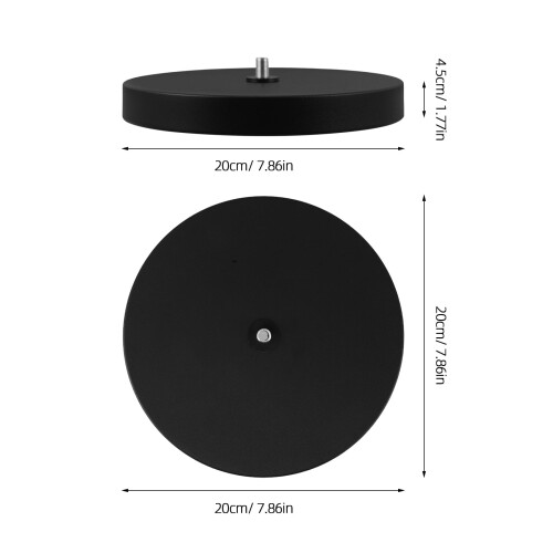 OUNONA Floor Lamp Base Black Plastic and Iron 1