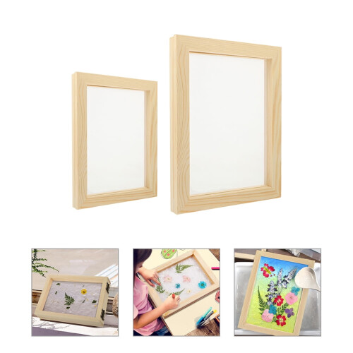 2Pcs Paper Crafts Mesh Mold Paper Making Frame DIY Paper Making Frame Paper Frame 1