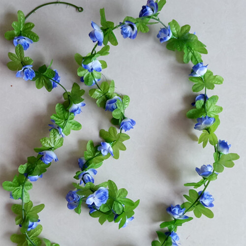 Artificial Vine Garland with 40 Flowers, 2.4m 2