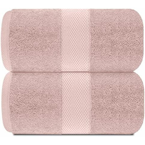 Πετσέτα μπάνιου από βαμβάκι Pink650GSM - Extra Large35x70, Πολυτελής, Μαλακή, Υψηλής 1
