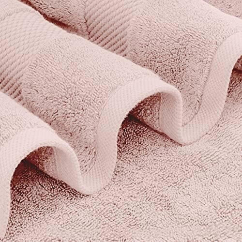 Πετσέτα μπάνιου από βαμβάκι Pink650GSM - Extra Large35x70, Πολυτελής, Μαλακή, Υψηλής 2