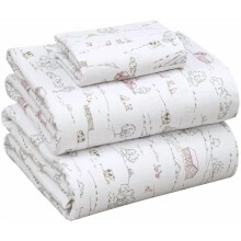 Flanell-Bettwäscheset (Einzelbett) – 100 % Baumwolle, doppelt gebürstet, 40 cm tiefe Taschen, Ganzjahres-Design, 3-teilig, Rustikales