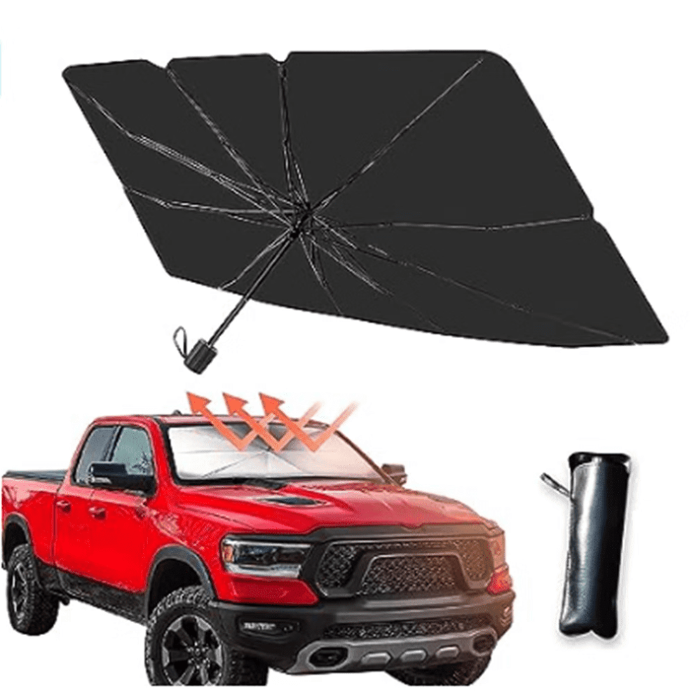 Foldable Car Windshield Sun Shade, 57X31", Compatible With Sedan/Suv/Pickup & Most Vehicles Silver 9028731390277