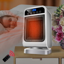 HIBIBUD Plug in Heater and Fan Combo Space Heater, Adjustable Thermostat Remote