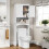 Over the Toilet Storage Cabinet White Adjustable Shelf 1 1