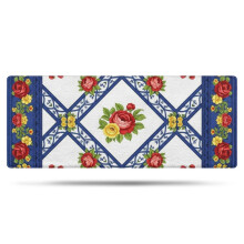 Kúpeľňový koberec Pioneer Flower, protišmyková podložka z mikrovlákna s gumenou podložkou, mäkký, 24"x60", kompatibilný so všetkými