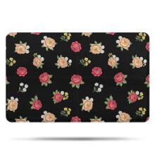 Pioneer Flower Floral badeværelsestæppe, skridsikker mikrofibermåtte med gummibagside, blød 20"x32", kompatibel med alle badeværelsesgulve
