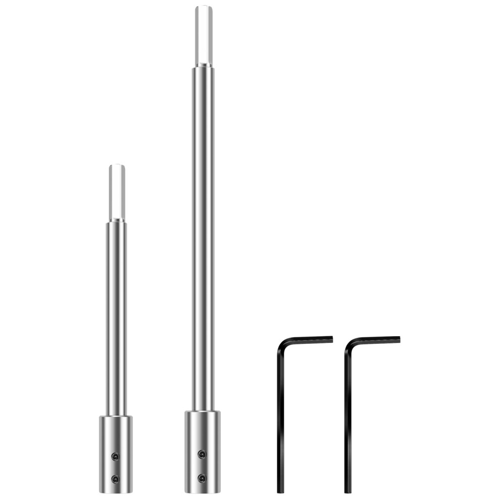 2Pcs Forstner Bit Extension Rods (169Mm & 254Mm), Steel, With 2 Wrenches Â Compatible With Forstner Drill Bits 9180479236474