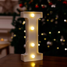 Litreacha Soilse LED (15cm), Litir I) – Maisiúcháin Aibítre faoi Thiomáint ag Ceallraí don Nollaig, don Bheár, don Solas Oíche & don Bhaile