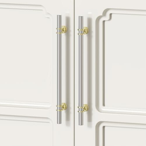 Cabinet Handles and Knobs Brushed Nickel Gold 2-Pack 5 Inch 2