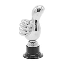Thumbs up Trophy Award Decorations Fun for Employee Office Classroom Rewards Argent