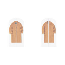 Lot de 2 housses à vêtements transparentes suspendues – Anti-poussière et anti-mites pour costumes, robes, pulls, placards et voyages –