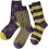 Retro-gestreifte Sportsocken für Damen, 3 oder 6 Paar 1