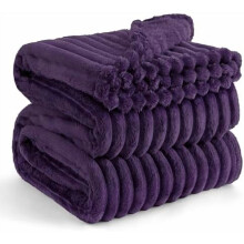 GentleSoft Purple Fleece Blanket for Couch - Super Soft Cozy King Blankets for Women, Cute Small Blanket for Girls, 108x90 Inches