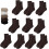 Women's Solid Mid-Calf Crew Socks Cotton Thick5Pairs 1