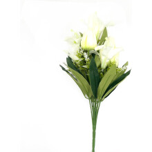 Blue Fake Tulips, 13" Real-Touch PU Flowers, 10-Pc Bouquet for Vase – Mother's Day, Easter, Valentine's Gifts