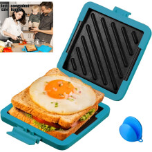Microwave Toastie Sandwich Maker LR Blue 1 PCS