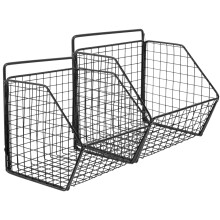 Ensemble de paniers muraux en acier au carbone pour la cuisine