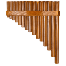 Natuurlijke bamboe fluit (pan) blaasinstrument, linkshandig model