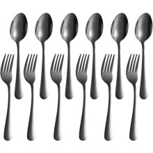 Stainless Steel Spoons and Forks Set 12-Pc