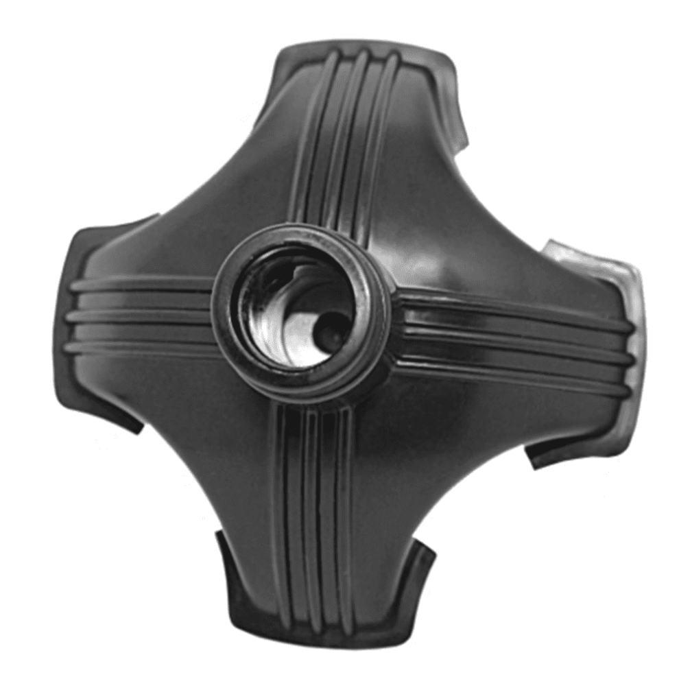 Self-Standing Quad Cane Tip Replacement â Compatible with Most Walking Canes, Folding, Offset, Quad & Tripod Canes â 4-Prong Rubber Foot Pad