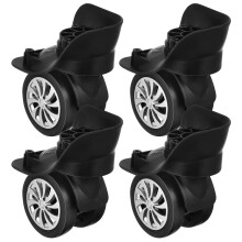 TOYMYTOY4 stk. fleksible rotationshjul til kuffert, sorte bagageudskiftningshjul