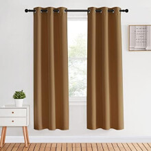 Blackout Curtain Panels Gold Brown 1 Pair 34x70 Inch