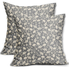 Conjunto de 2 capas de almofada vintage com estampa floral, 45x45cm (18x18 polegadas).