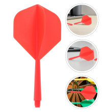 Homoyoyo rode plastic dartpijlschachten met flights, 12 stuks