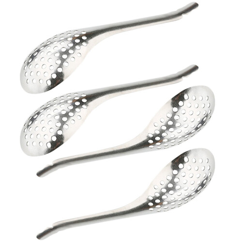 Ensemble de 4 cuillères à caviar en acier inoxydable