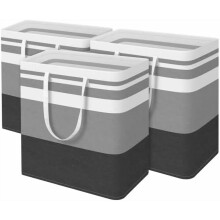 Vrijstaande waterdichte wasmand 100L, 3 stuks