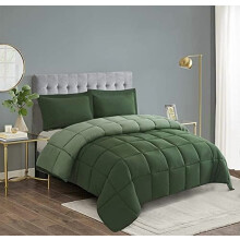 Green King Comforter Set Reversible 3-Piece