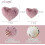 Μαξιλάρια σε σχήμα καρδιάς Dusty Pink (10x11"), χαριτωμένα μαξιλάρια σε σχήμα αγάπης με 2