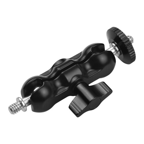 Suporte de câmera com cabeça esférica e rosca de 1/4" para LED, suporte de câmera com rosca de 1/4" com LED, suporte de vídeo com cabeça 1