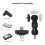 Suporte de câmera com cabeça esférica e rosca de 1/4" para LED, suporte de câmera com rosca de 1/4" com LED, suporte de vídeo com cabeça 3