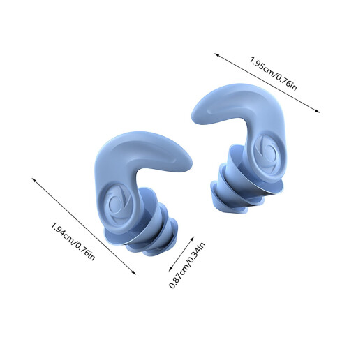 Waterproof Silicone Swim Earplugs for Adults 2 Pack 2