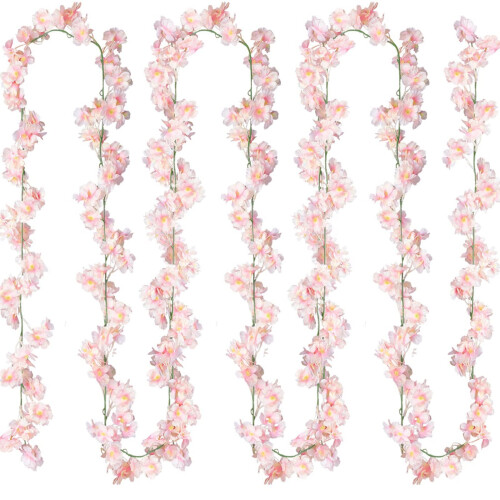 Artificial Cherry Blossom Garland 1.8m x 2 Pack 1