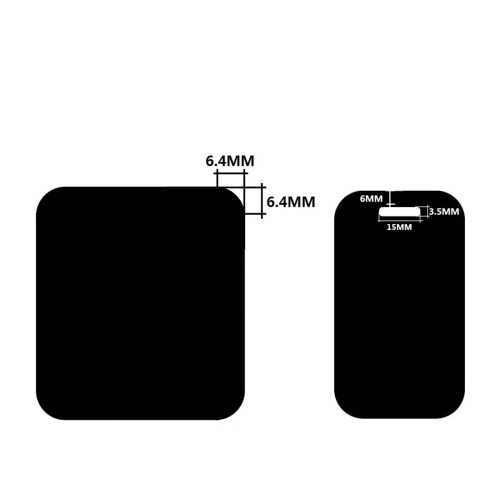 角圆孔冲压工具 R6.4 3.515mm PVC照片卡用 2