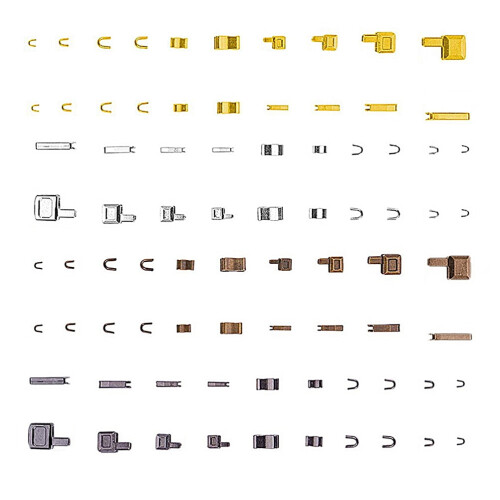 unbranded32Sets Κεφαλή με φερμουάρ από κράμα αλουμινίου, αξεσουάρ επισκευής ρούχων, 2