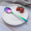 Ανοξείδωτο Spork, Μεταλλικό πιρούνι με μακριά λαβή, επαναχρησιμοποιήσιμο, 2 σε 1 για 3