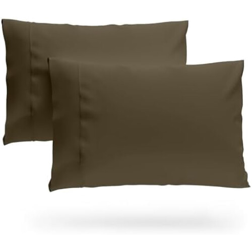 Bamboo Rayon Pillowcase Set King Chocolate2pcs