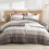 Chocolate Full Size Comforter Set 3-Piece Lightweight Stripe 2